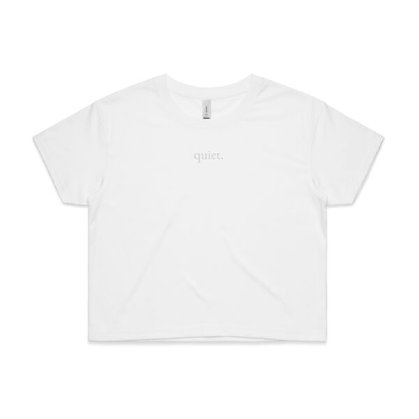 Quiet Crop Tee - White Thumbnail